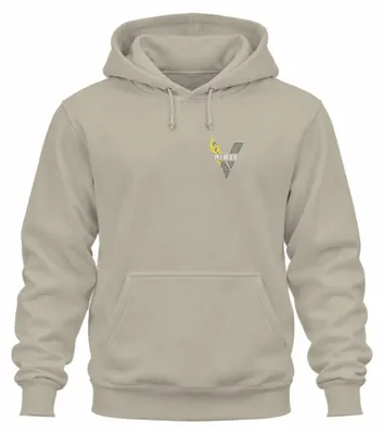 Imagen del producto de Sudadera con capucha, diseño de runas vikingas, nudos nórdicos y celtas, color natural, talla 3XL