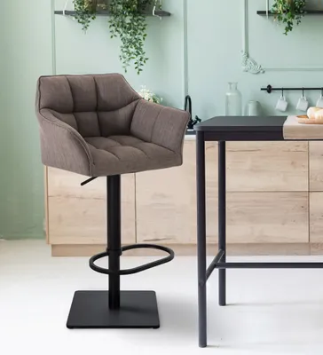 Produktbild von Barhocker Damaso B Stoff grau