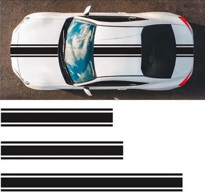 Image de Lot de 3 bandes adhésives pour le capot et le coffre de voiture, imperméables, en vinyle