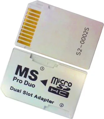 Produktbild von ProDuo auf Micro SD(HC) Adapter - Dual Socket f. PSP