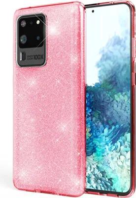 Image de NALIA Glitter Case pour Samsung Galaxy S20 Ultra, Diamant Housse de protection Bumper Rose
