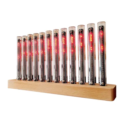 Produktbild von Nixie-Röhren-Spektrum-Rhythmuslicht,Klangspektrumlampe mit Musikrhythmuserkennung,Musik-Spektrumlicht 12 Nixie,Einstellbare Helligkeit und 30+Farbmodi