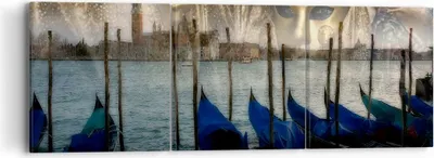 Produktbild von Bild auf Leinwand - Leinwandbild - Gondel Wasser Kanal - 90x30cm - Wand Bild - Wanddeko - Wandbilder - Leinwanddruck - Bilder - Kunstdruck - Wanddekoration - Leinwand bilder - Wandkunst - CA90x30-0250