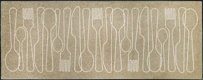Produktbild von Fußmatte wash+dry Design Cutlery Symphony 75x190 cm