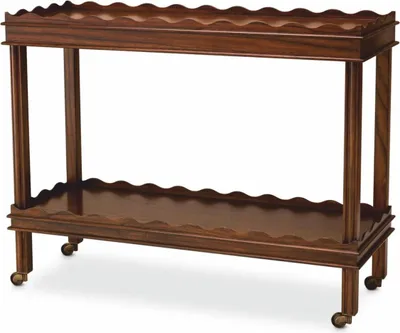 Luxus Massivholz Trolley Servierwagen Braun Vintage Messing