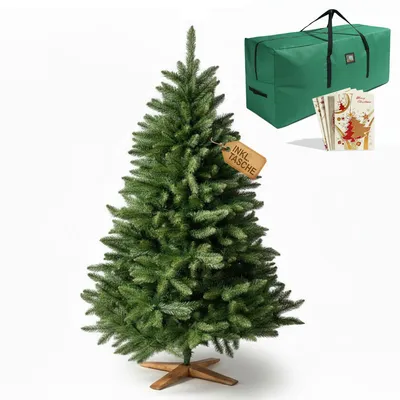 Produktbild von Künstlicher Weihnachtsbaum ONBEST Classic 180 cm | Mit Holzständer & Tasche | Naturgetreu