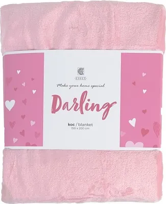 Zdjęcie produktu dla Koc, puszysty koc z mikrofibry Darling 150x200cm jasnoróżowy
