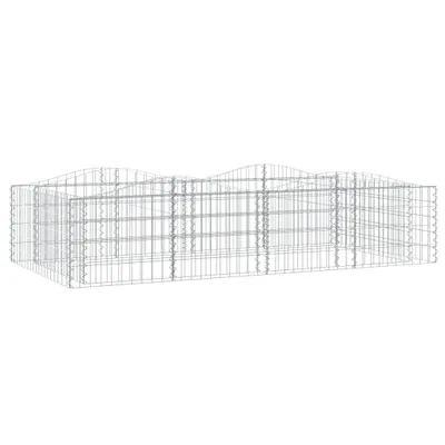 Produktbild von vidaXL Gabionen-Hochbeet mit Hochbogen 200x100x50 cm Verzinktes Eisen