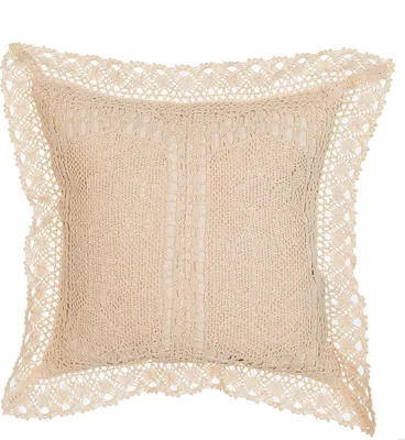 Immagine prodotto di Federa, federa decorativa, uncinetto, traforata 40x40 color crema