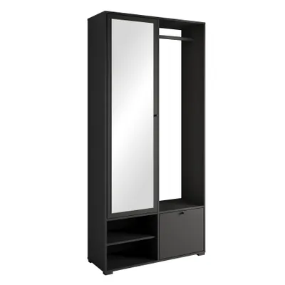 Image de MINIO go for it, Ensemble de penderie "DAFNI", penderie, 90 cm, avec miroir, couleur noir