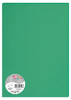 Image de Clairefontaine 26123C Pollen DIN A4 120 g, 5 feuilles, vert sapin