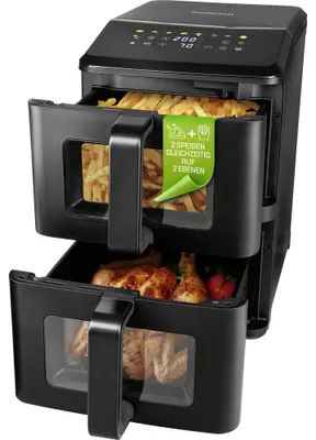 Productafbeelding van Verticale heteluchtfriteuse met kijkvenster, 10 liter, 2400 W en 11 programma's