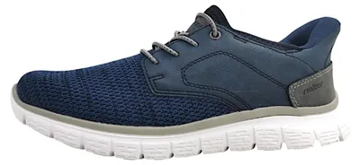 Produktbild von Rieker Herren Sneaker Slipper mit Gummizug und weicher Decksohle B6658, Größe:43 EU, Farbe:Blau