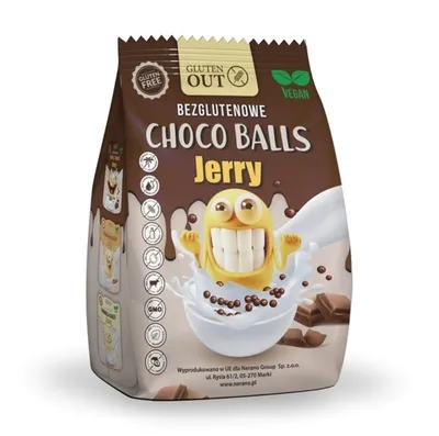 Obrázok produktu pre BEZLEPKOVÉ KAKAOVÉ CEREÁLNE GULIČKY 375 g - JERRY GLUTEN OUT