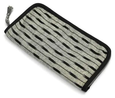 Baumwoll-Nadeletui mit Reißverschluss, 23x12x3 cm, 12 Fächer