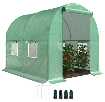Produktbild von Outsunny Foliengewächshaus Gewächshaus Treibhaus Tomatenhaus mit Fenster