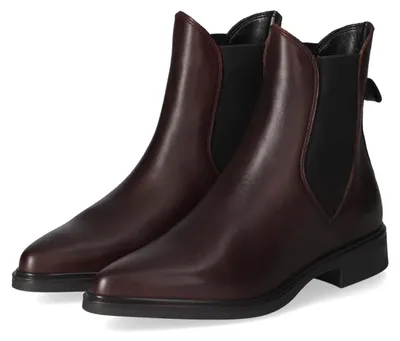Imagen del producto de Botas Chelsea para mujer, marca Kaerlek, color rojo, cuero liso, talla 40