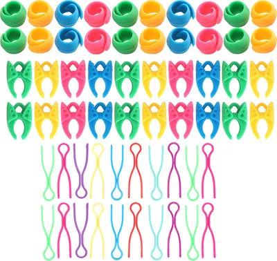 Image de Porte-bobine, fil de bobine 60pcs fil de bobine Buddies porte-silicone clips pince plastique bobines Hugger broderies porte-fils pour machines à coudre, spool -Speichergerät