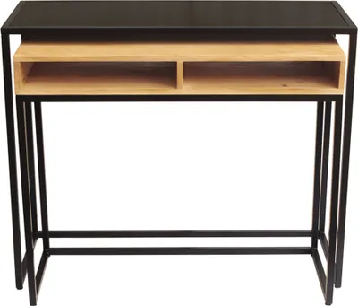 Produktbild von Miliboo - Konsole aus Mangoholz und Metall B100 cm YPKA