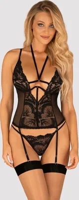 Image de ensemble de lanières en 2 parties Alessya - noir