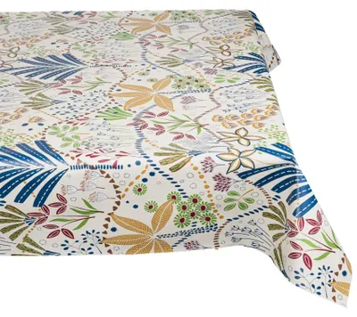 Tischdecke wasserabweisend abwaschbar Bunt 90x130cm Bohemian Style Ethno Wachstuch, Hauptbild in hoher Auflösung