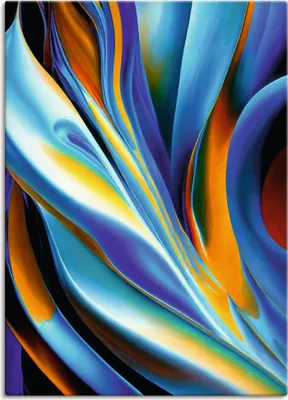 Produktbild von ARTland Leinwandbild Blau und Orange 2 Größe: 50x70 cm