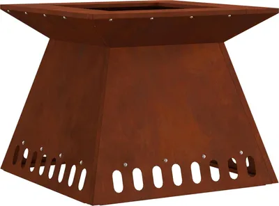 Produktbild von vidaXL Feuerstelle Braun 48 x 48 x 40 cm Wetterfeststahl