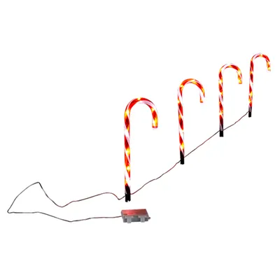 Produktbild von LED Zuckerstangen 4er Set Batteriebetrieben Weihnachtsbeleuchtung