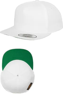 Zdjęcie produktu dla FLEXFIT 6007 | Classic 5 Panel Snapback Cap / Czapka / Kapelusz - Kolor: Biały - Rozmiar: Jeden rozmiar