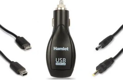 Produktbild von Hamlet XPW12MOB, Auto, Zigarettenanzünder, 5 V, 1 m, Schwarz