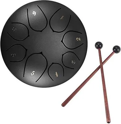 Produktbild von Famanu Steel Tongue Drum - Handpan Drum - Schwarz