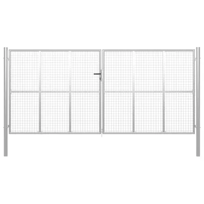 Zdjęcie produktu dla vidaXL Brama ogrodowa stal ocynkowana 415 x 225 cm srebrna