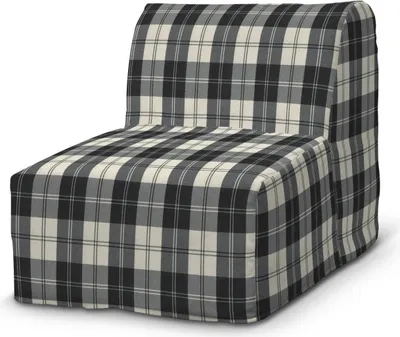 Produktbild von Dekoria Bezug für Lycksele Sessel, schwarz- weiss, Bezug für Lycksele Sessel