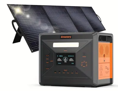 Image de Station d'alimentation portable - Générateur solaire - Batterie pour camping - 2304 Wh - 4 prises - 4800 W (puissance maximale)