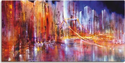 Produktbild von ARTland Leinwandbild Stadtansicht II Größe: 150x75 cm