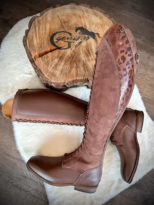 Produktbild von DeNiro Reitstiefel S8603 39 MA/M geschnürt LEO mit Wildleder