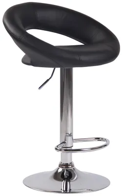Produktbild von TPFLiving Barhocker Olin Gestell Metall in Chromoptik Kunstleder Schwarz