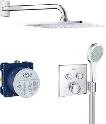 Zdjęcie produktu dla GROHE 34742000, 28,6 cm, 1,25 m, Ściana, Chrom