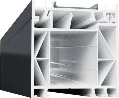 Obrázek produktu pro Rozšiřovací profil ARON Basic 60 mm bílý / antracit D: 2200 mm