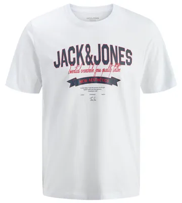 Produktbild von Jack&Jones T-Shirt Übergrößen Logoprint JJELOGO weiß
