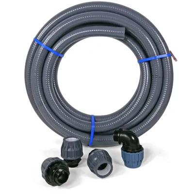 Produktbild von Poolanschluss-SET 12m Poolflex PVC Druckschlauch Ø 50mm + Fittinge