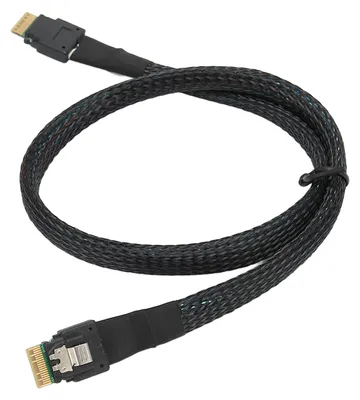 Obrázok produktu pre Tenký kábel SAS s rýchlosťou až 12 Gbps, ohybný, stabilný a bezpečný kábel Micro SATA z pocínovanej medi pre pevný disk v stolnom počítači, dĺžka 1 meter / 3,3 stopy