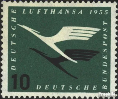 Produktbild von Briefmarken BRD (BR.Deutschland) 1955 Mi 206 postfrisch Flugdienstbeginn der Deutschen Lufthansa
