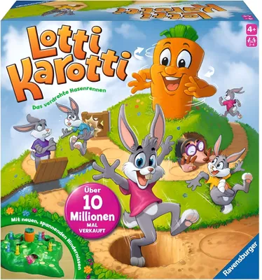 Image de Ravensburger Kinderspiele 22343 - Lotti Karotti - Jeu de course pour 2 à 4 joueurs à partir de 4 ans