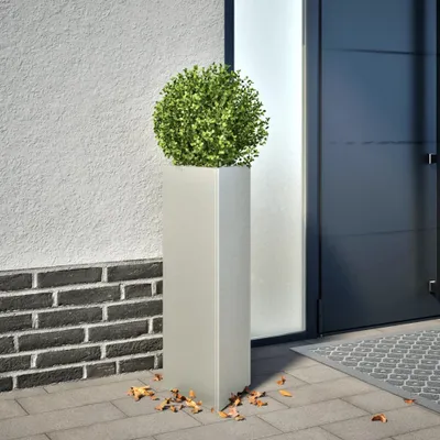 Produktbild von "Spring Sale"Pflanztopf/Blumenkübel Moderne - Pflanzkübel - Blumentopf Dreieckig 30x26x75cm Edelstahl DE378516 - Beete