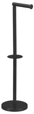 Produktbild von MSV Toilettenpapierhalter, freistehend, Edelstahl-Optik, 15 x 60 x 15 cm, Schwarz