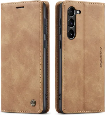 Produktbild von Galaxy S23+ Hülle, Retro Kunstledertasche mit Standfunktion Schutzhülle für Samsung Galaxy S23+ Braun
