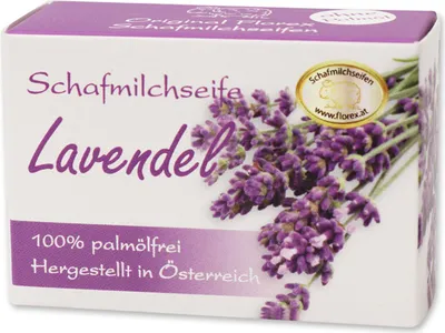 Produktbild von Florex Schafmilchseife Palmölfrei Eckig Lavendel Verpackt Naturprodukte 100g