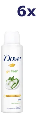 Produktbild von 6x Dove Deo-Spray – 150 ml – Go Fresh Gurkenduft