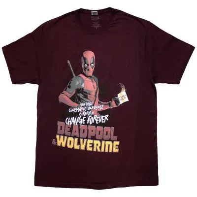 Immagine prodotto di Deadpool & Wolverine - Maglietta "Change Universe" per bambini/ragazzi Unisex RO11372 (XXL) (Bordeauxrot)